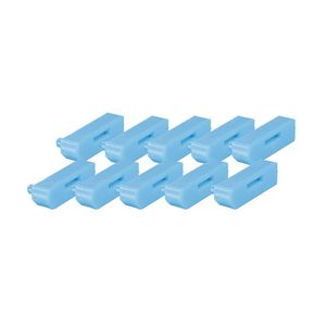 Lindy 40325 DP Port Blockers  (Without Key) - Pack of 10,  Blue