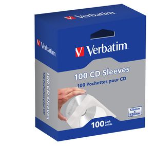 Verbatim CD PAPER SLEEVES 100 PACK CD Sleeves (Paper) 100pk, 100  discs, Paper