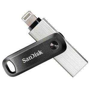 SanDisk iXpand Go 256GB USB 3.0 / Apple Lightning USB stick Sort Sølv