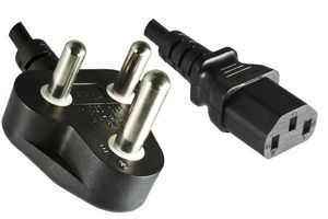 MicroConnect Power cord South Africa Type  M - C13, black, Big Plug,  H05VV-F 3G 0.75 mm?, 10A-250V, 1.8 m