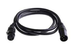 MicroConnect PRO XLR cable 1,5m, AWG24,  OFC, Balances, shielded, PVC,  OD6,0mm, black