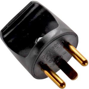 MicroConnect Power Plug (round), Black