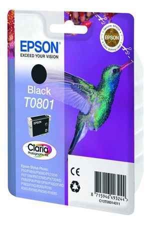 Epson T0801 - sort - original - blækpa