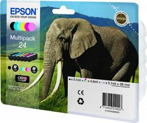 Epson 24 Multipack - 6 pakker - sort,