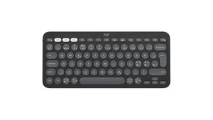 LOGITECH Pebble Keys 2 K380s Keyboard wireless Bluetooth LE QWERTY Nordic Danish/Finnish/Norwegian/Swedish tonal graphite (PAN)