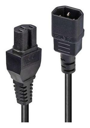 Lindy 1m C14 to C15 Hot Condition  Power Cable, Black