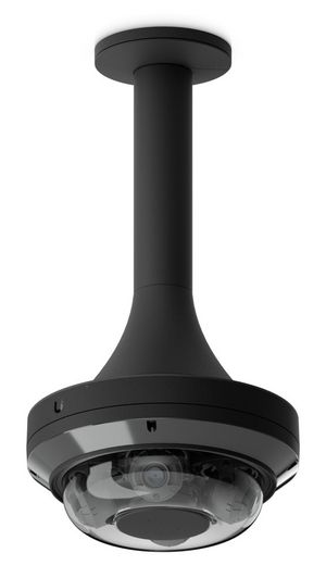 Ubiquiti Pendant-style mount with 1.5"  NPS threaded connector for  suspending the AI Multi Sensor 4 camera from ceilings or overhead structures.