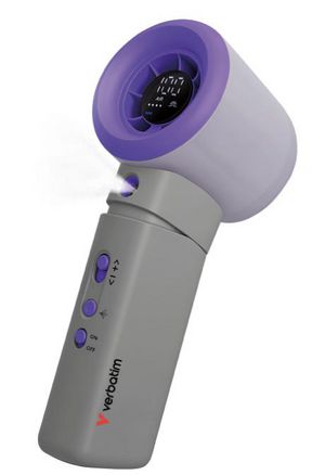 Verbatim Cool  'n' Go Aqua Breeze  Handheld Fan Grey/Purple