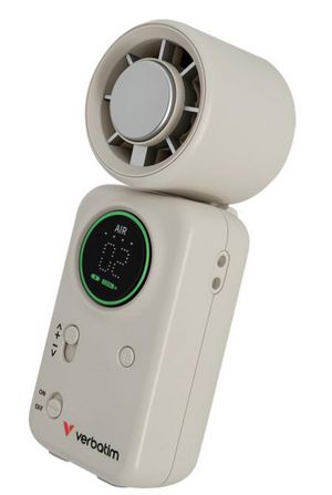 Verbatim Cool  'n' Go Ice Touch Mini  Handheld Fan  White/Sliver