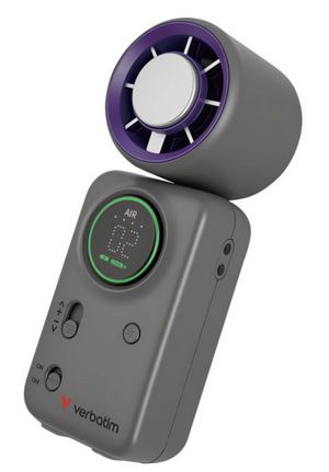Verbatim Cool  'n' Go Ice Touch Mini  Handheld Fan  Grey/Purple
