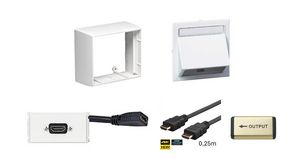Vivolink Wall Connection Box HDMI +  AMP, with Thorsman wall box .