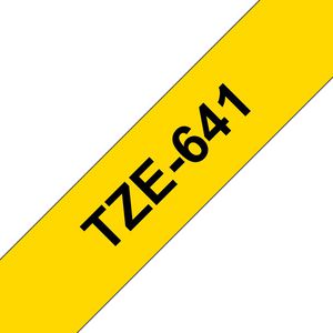 Brother Tze641 Label-Making Tape  Black On Yellow Tze