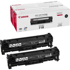 Canon Toner Black Twin Pack 718BK Pages 3.400