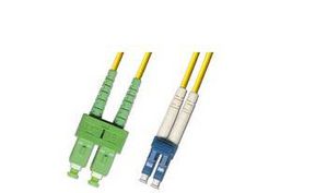 MicroConnect SC/APC-LC/UPC 10m OS2 Fibre  Patch Cable Singlemode Duplex  LSZH Yellow