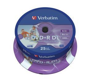 Verbatim - 25er Spindel DVD+R Double Layer, bedruckbar