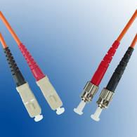 MicroConnect ST/UPC-SC/UPC 2m OM1 Fibre  Patch Cable MM Duplex  LSZH  OD: 2mm, 0.3dB Orange
