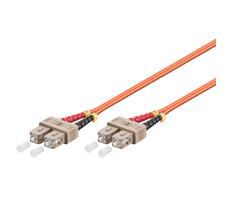 MicroConnect SC/UPC-SC/UPC 1m OM2 Fibre  Patch Cable MM Duplex LSZH  OD: 2mm, 0.3dB Orange