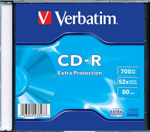 Verbatim CD-R 700MB 52X SINGLE SC  EXTRA PROTECTION SURFACE CD-R  Extra Protection, 48x, 700 MB