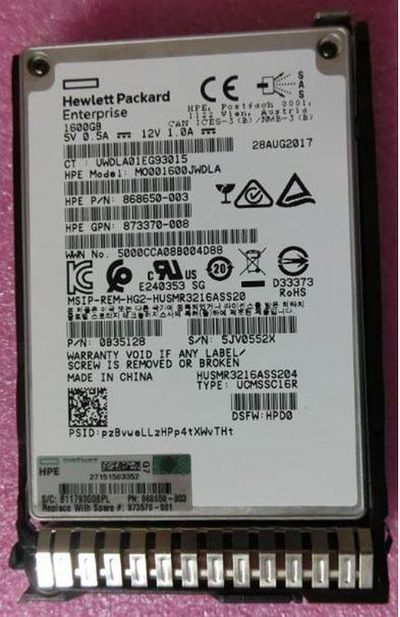 Hewlett Packard Enterprise 1.6TB SAS 12G SFF SC DS MU SSD