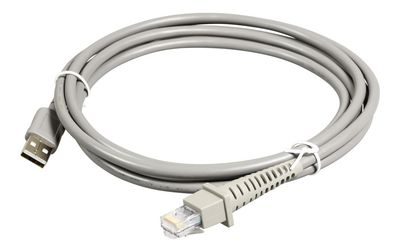 Datalogic USB cable, straight, grey, 2m Data Transfer Cable, 2 m, USB  A, Male/Male, Grey