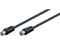 MicroConnect Coax M-F 5m Black 75 Ohm Double Shielded Double Shielded