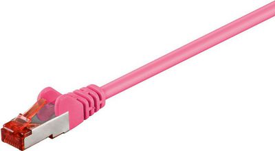 MicroConnect F/UTP CAT6 3m Pink PVC Outer Shield : Foil screening 4x2xAWG 27 CCA