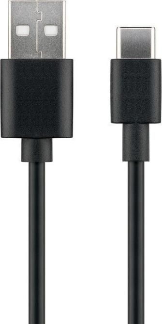 MicroConnect USB-C to USB2.0 A Cable, 2m Black, for synching and  charging, Speed Rate at 5 Gbs. 3A