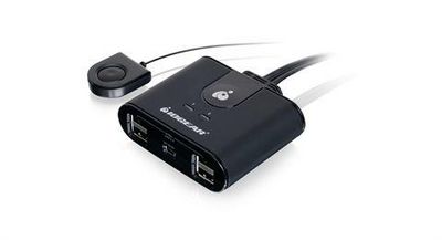 IOGEAR 2x4 USB 2.0 peripheral sharing switch 2 computers can share up to 4 USB devices