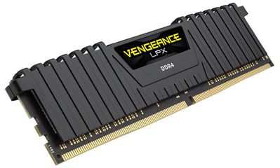 CORSAIR DDR4 2400MHz 8GB 1x 288 DIMM Unbuffered 14-16-16-31 Vengeance LPX Black Heat spreader 1.20V