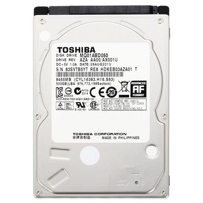 Toshiba 500GB 9.5MM SATA300 5.4K AF **Refurbished**