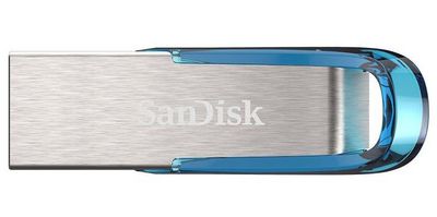 STICK 64 GB Sandisk Ultra Flair - 3.2 Gen 1 - Blau - Silber