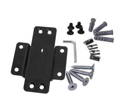 B-Tech Wall Mounting Bracket for System X Rail Mounting  Bracket - 19mm, Bracket, Black, 126 mm, 19 mm, 178 mm, 4.9 cm