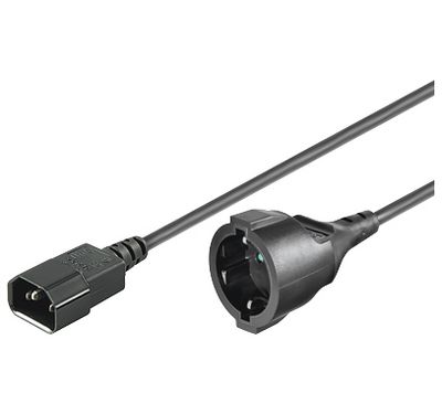 MicroConnect Power Cord C14 -Schuko M-F 1m. 3Gx1MM2, 10/16A 250V