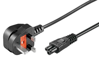Power Cord UK - C5 0,5m Black