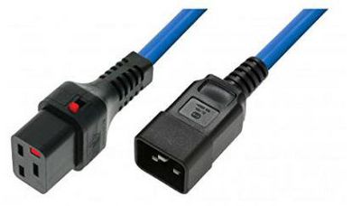 MicroConnect Powercord C19 IEC Lock - C20 blue 3m, PC1376 Powercord C19 IEC Lock - C20 blue 3m, PC1376