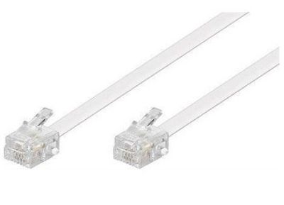 MicroConnect ModularCable RJ11 6P/4C 15m White 1-4, 2-3, 3-2, 4-1