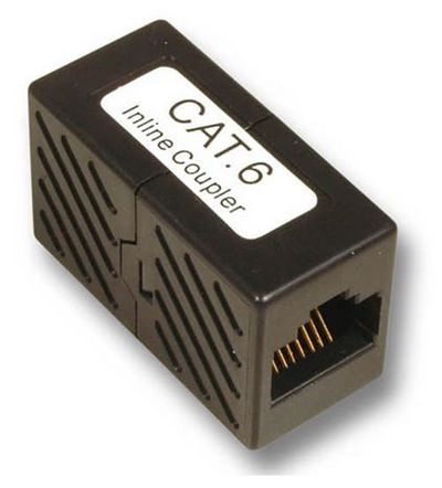 MicroConnect Modular Adapter RJ45-RJ45 CAT6 F/F, 8C/8P, UTP Connection Allocation: 1:1, Plastic housing