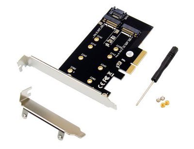 MicroConnect PCIe x4 M.2 B & M Key NVMe SSD Adapter No driver is  required because the driver is transparent to the operating system