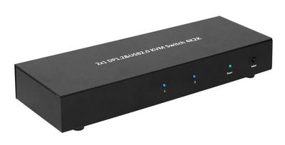MicroConnect Displayport & USB 2 to 1 way KVM Switch 4K2K