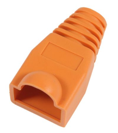 MicroConnect Strain Relief Boot for RJ45  Orange, 50pcs Cable lead in  6.40mm