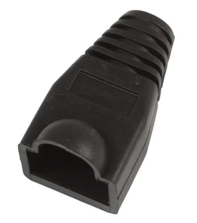 MicroConnect Strain Relief Boot for RJ45 Black, 50pcs Cable lead in 6.40mm