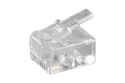 MicroConnect Modular Plug RJ11 6P4C, 10pcs Unshielded version, for round cables, 4pol. connected