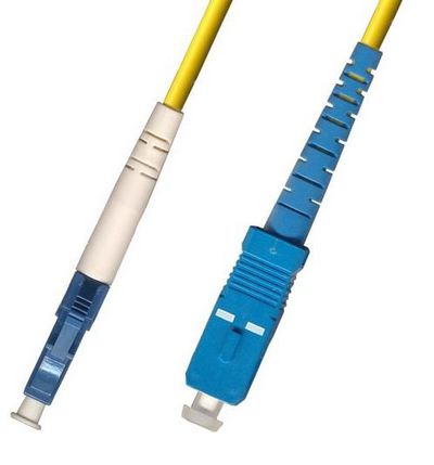 MicroConnect LC/UPC-SC/UPC 1m OS2 Fibre  Patch Cable Singlemode  Simplex OS1/OS2 Yellow