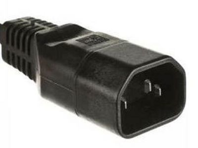 MicroConnect IEC Power Adaptor C14 Plug C14 Socket, Straight, Black 10A 250V