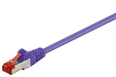 MicroConnect F/UTP CAT6 0.25m Purple PVC Outer Shield : Foil screening 4x2xAWG 27 CCA
