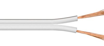 MicroConnect Speaker cable, 25m, 2x2,5mm?, white cable diameter 2 x 2,5 mm? CCA cable: 2x50/0,25 mm, outer: 3,8*8,0 mm.