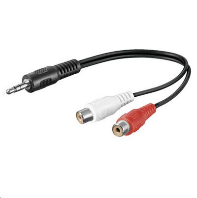 MicroConnect Audio Adapter Cable, 0,2 meter Audio adapter Cable 3.5 mm to RCA female