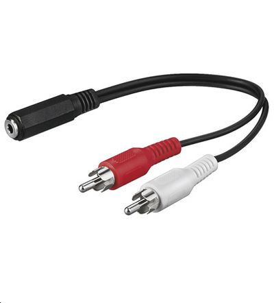 MicroConnect Audio Adapter Cable, 0,2 meter Audio adapter Cable 3.5 mm to  RCA male