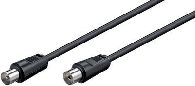 MicroConnect Coax M-F 1.5m Black 75 Ohm Double Shielded