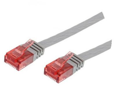 MicroConnect U/UTP CAT6 0.25M Grey Flat Unshielded Network Cable, PVC, 4x2xAWG 32/7 CU